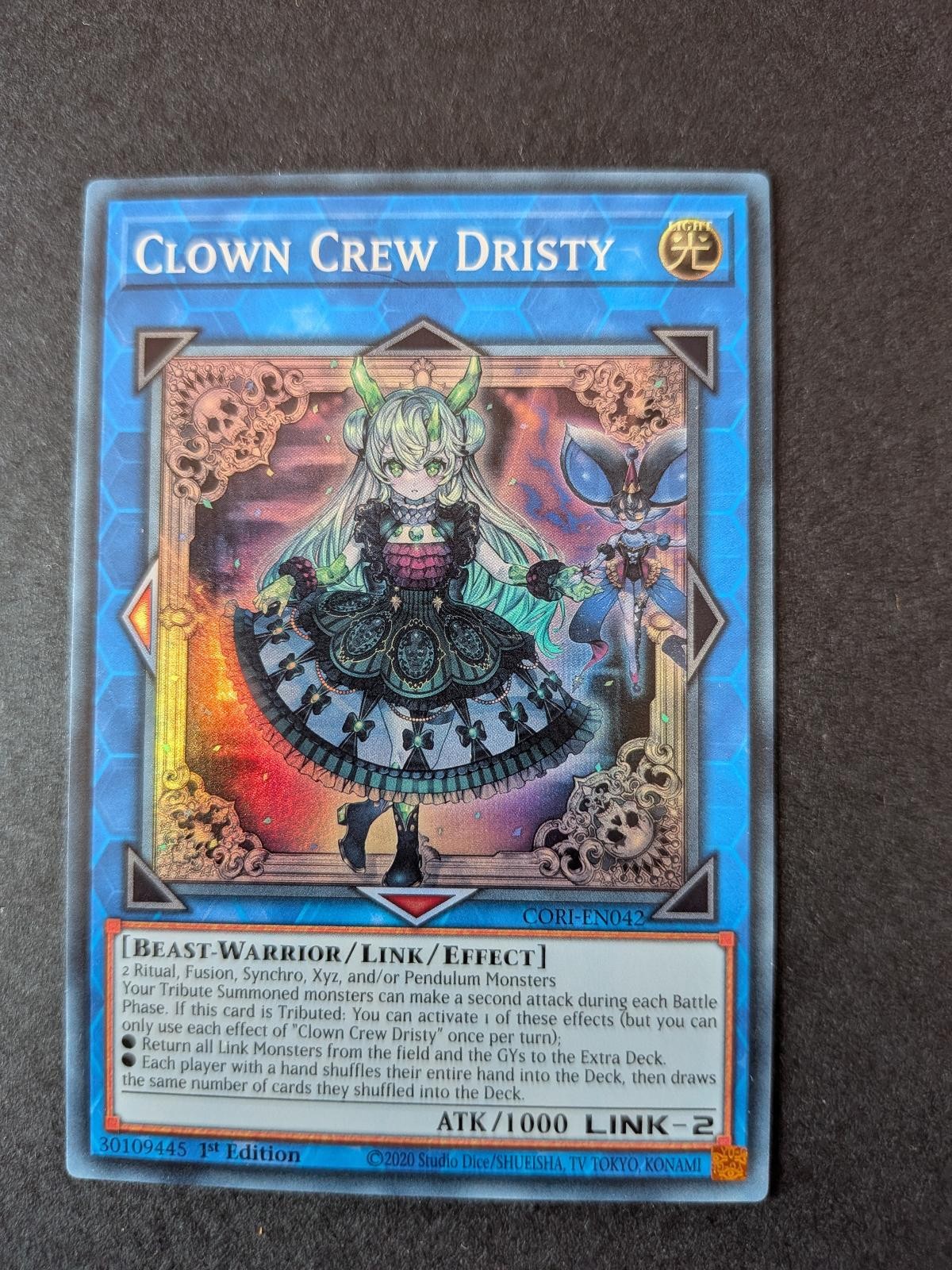 Clown Crew Dristy CORI-EN042 Super Rare Chaos Origins Yu-Gi-Oh