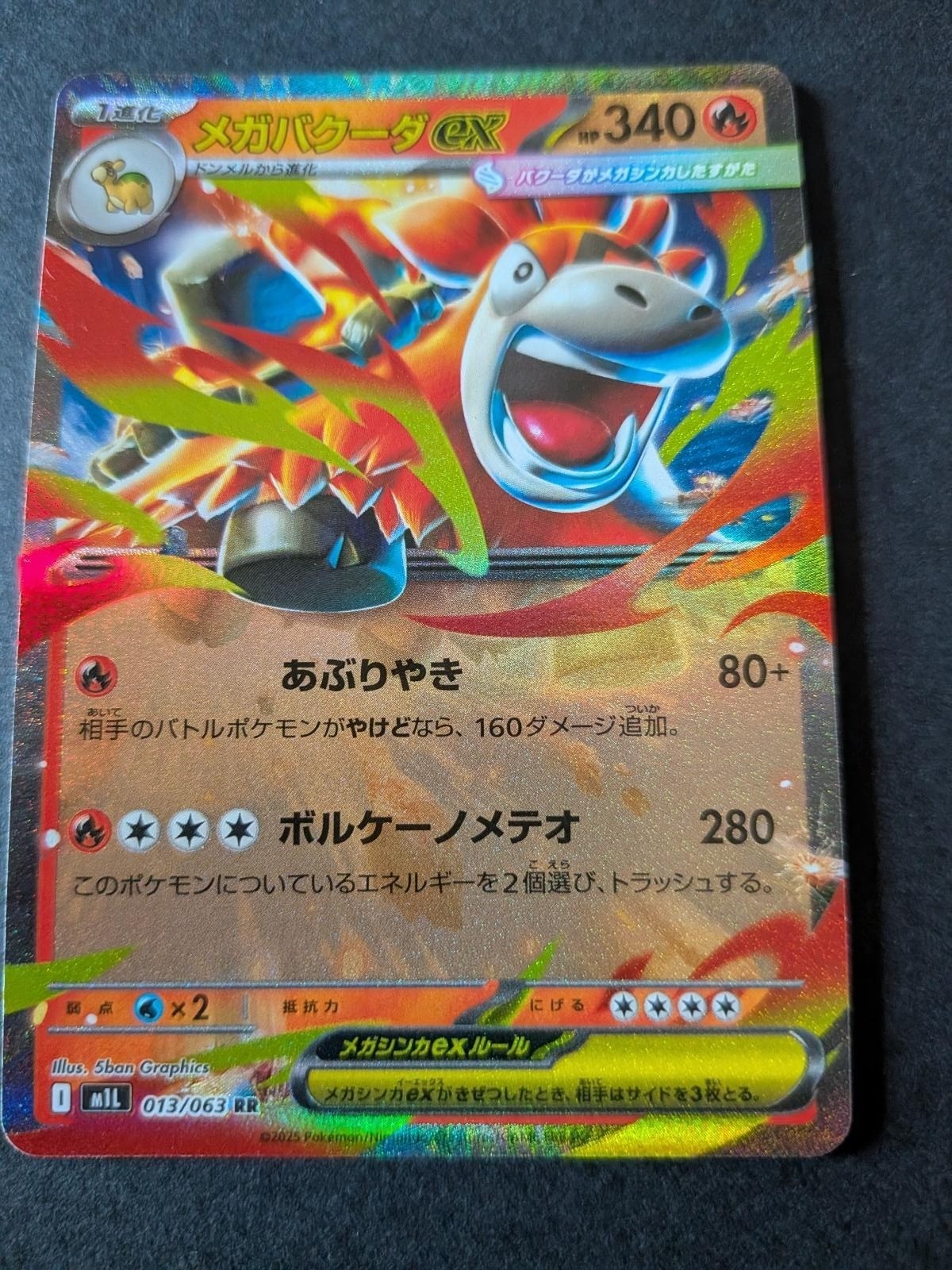Mega Camerupt EX 013/063 Double Rare Mega Brave Pokemon Japanese Holo Near Mint