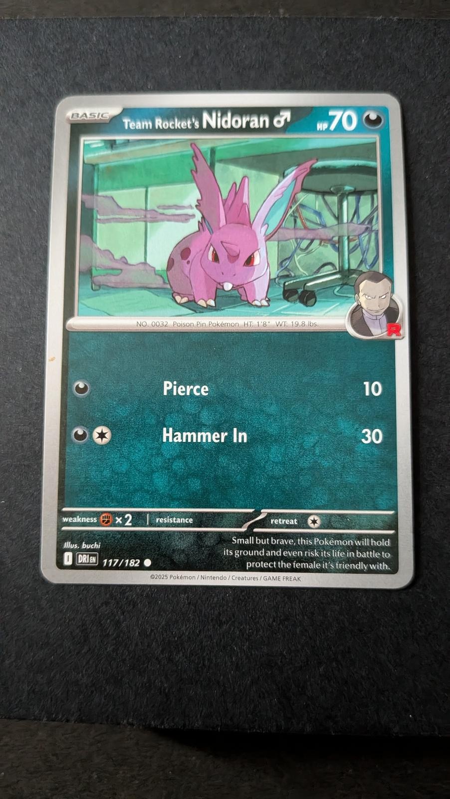 View 2 of Team Rocket's NidoranM 117/182 Common Destined Rivals Pokemon Near Mint