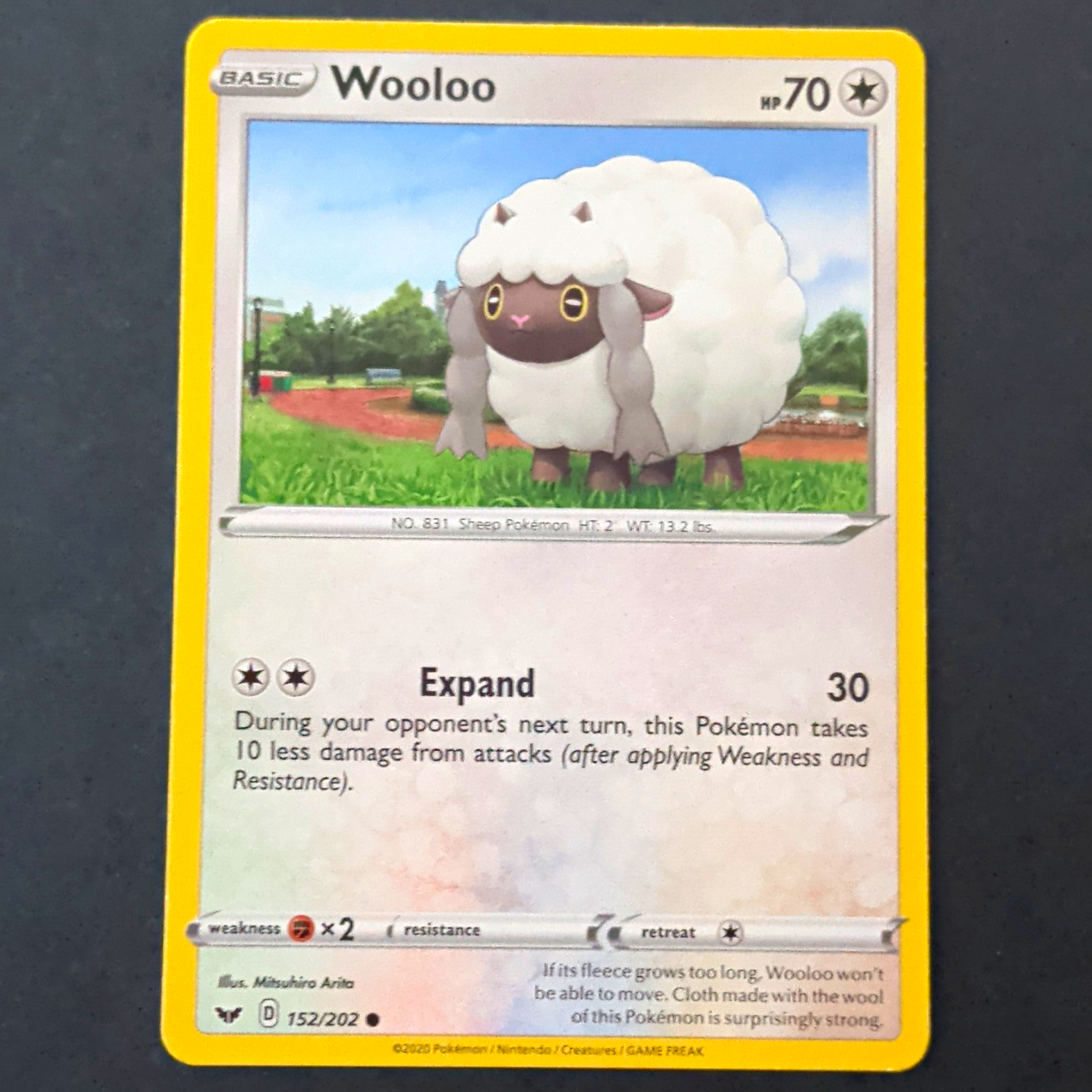 Pokémon TCG Wooloo Basic Regular Sword & Shield Common EN 2020 152/202 70HP 30