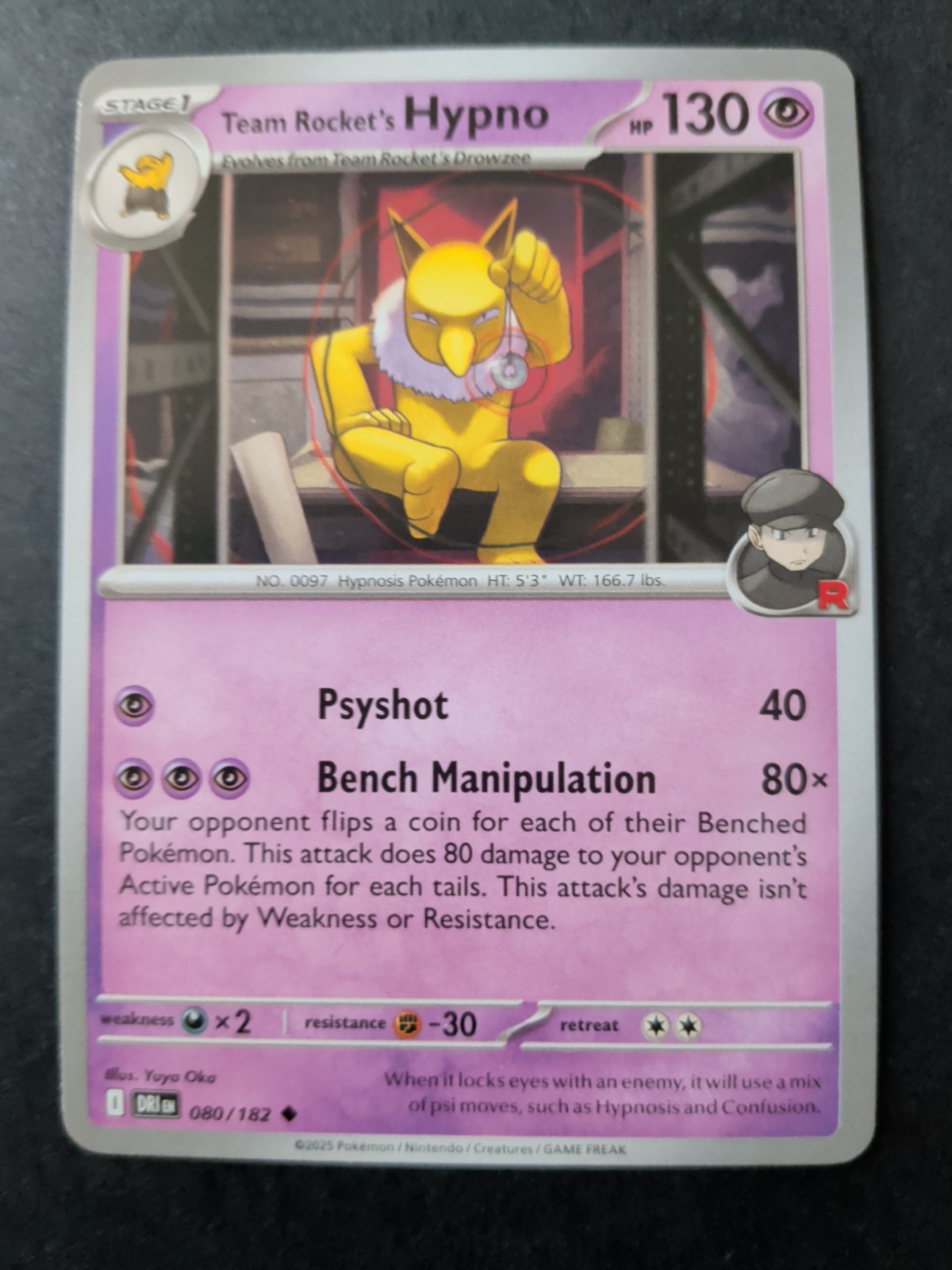 Pokémon Team Rocket's Hypno 80/182