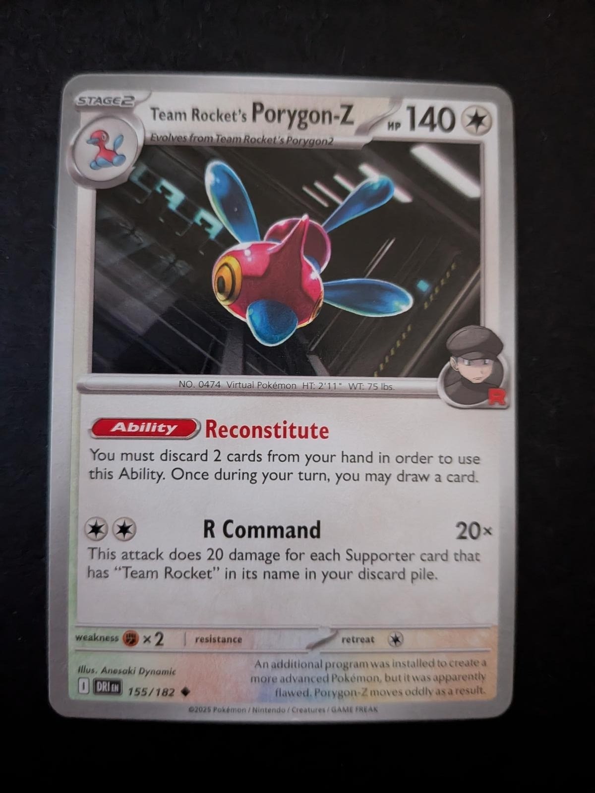 Team Rocket's Porygon-Z 155/182