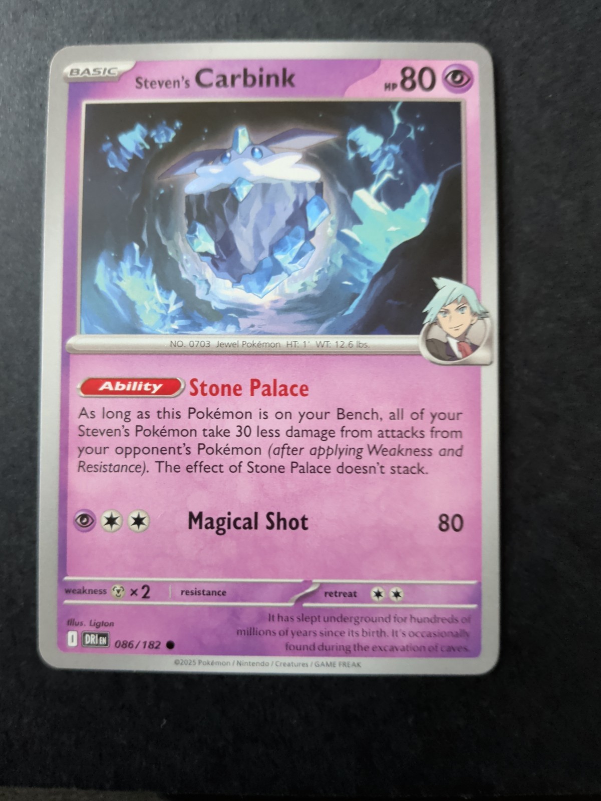 Steven's Carbink 086/182 SV10: Destined Rivals Pokémon Card TCG