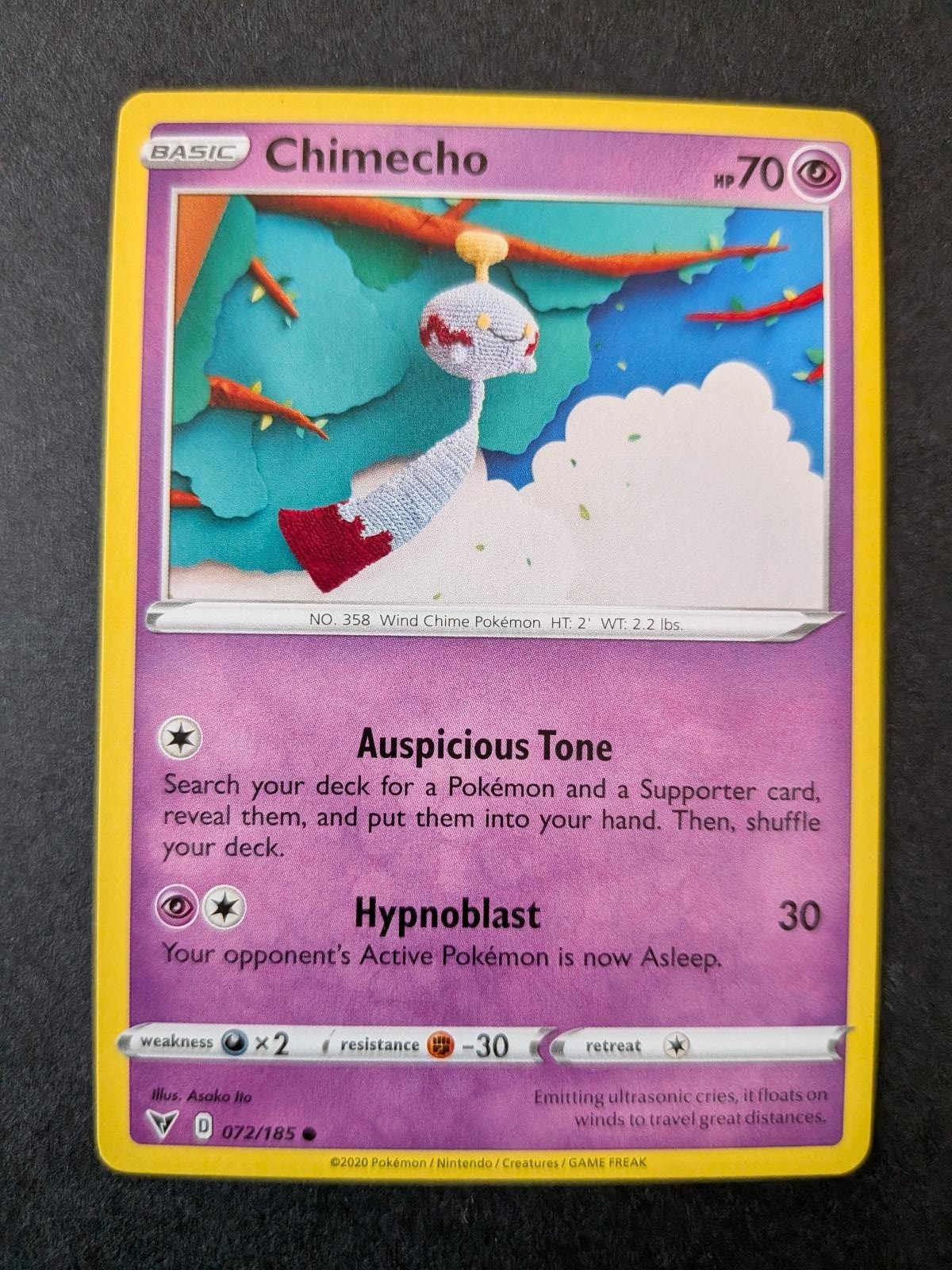 Chimecho 072/185 Common Vivid Voltage Pokemon Lightly Played