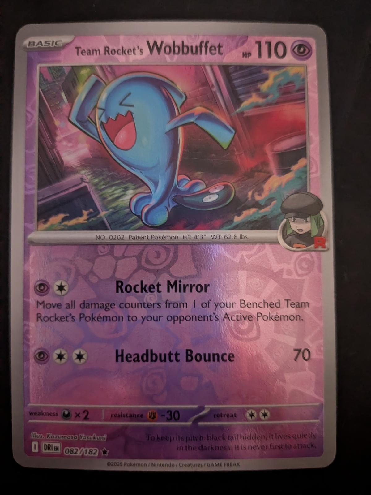 Team Rocket's Wobbuffet 082/182 RareHolo