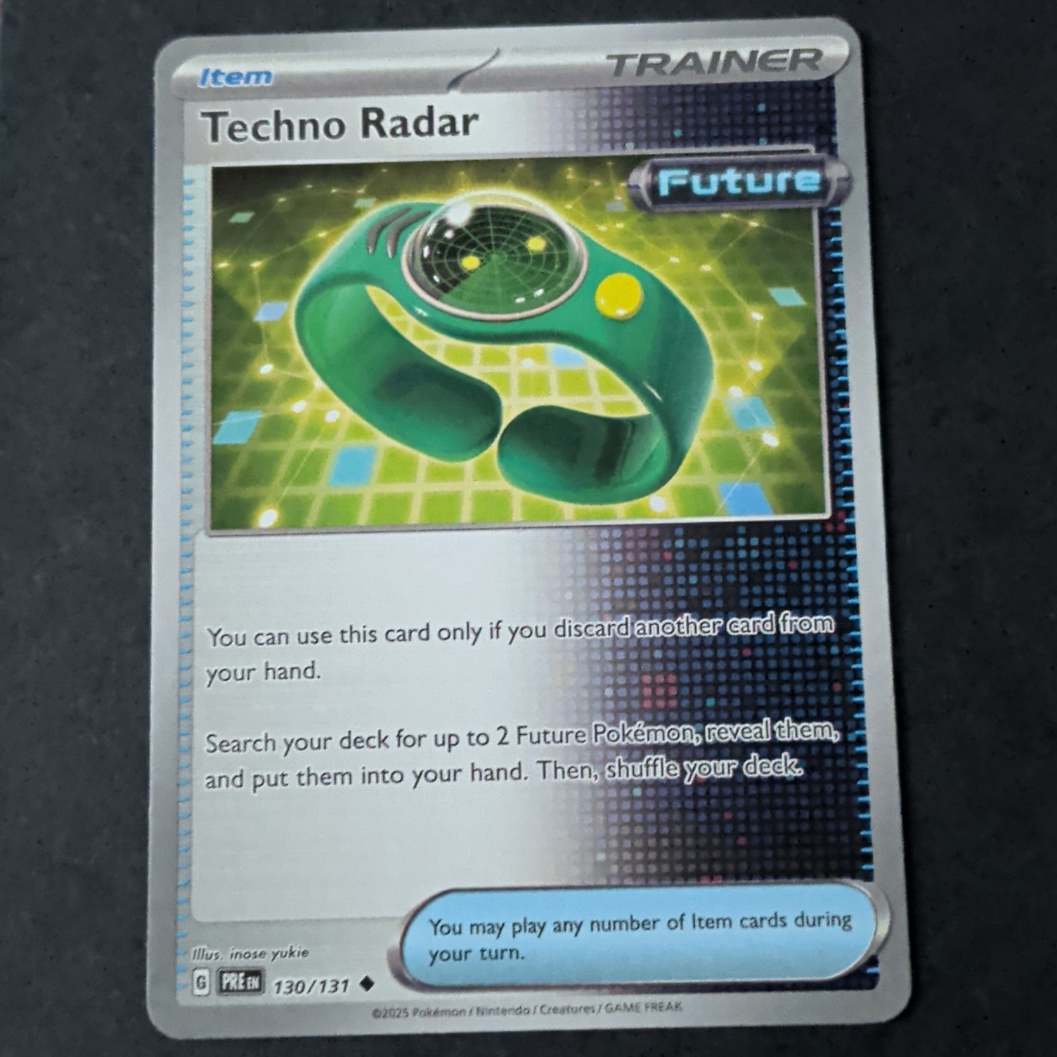 Pokémon TCG Techno Radar Trainer Item Regular EN 2025 PRE 130/131 Future