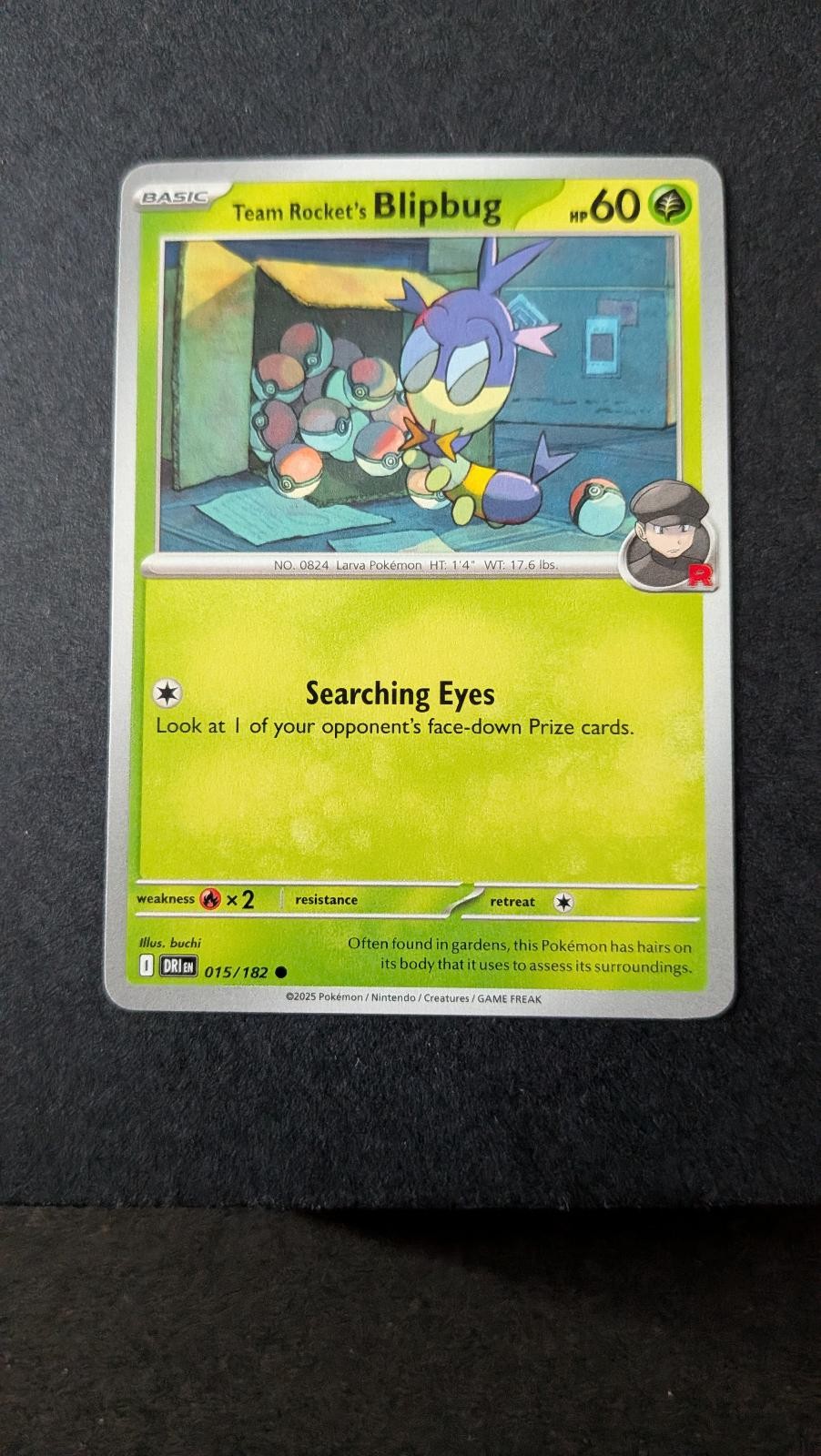 View 2 of Team Rocket's Blipbug 015/182 Common Destined Rivals Pokemon Near Mint