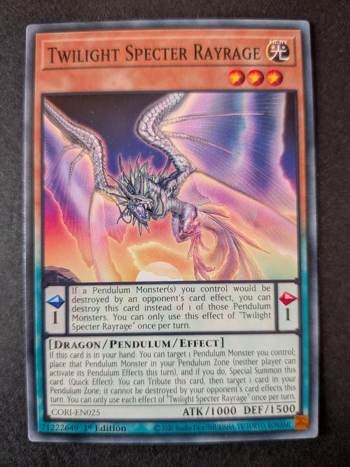Twilight Specter Rayrage CORI-EN025 Chaos Origins Yu-Gi-Oh