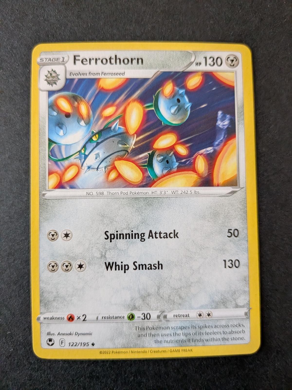 Ferrothorn 122/195 Uncommon Silver Tempest Pokemon Lightly Played