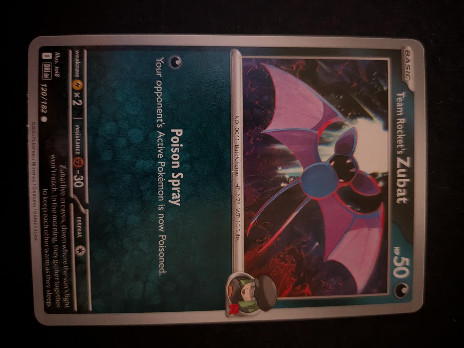 Team Rocket's Zubat 120/182 Common Destined Rivals Pokemon Near Mint