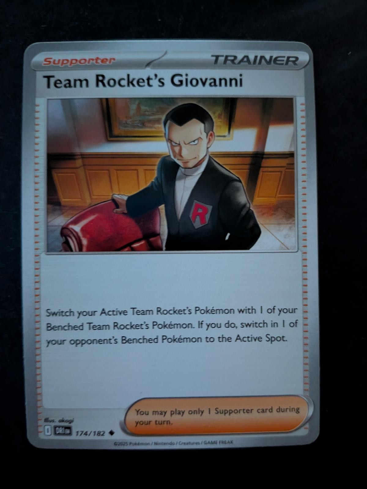 Team Rocket's Giovanni 174/182 Prize Pack Series Cards