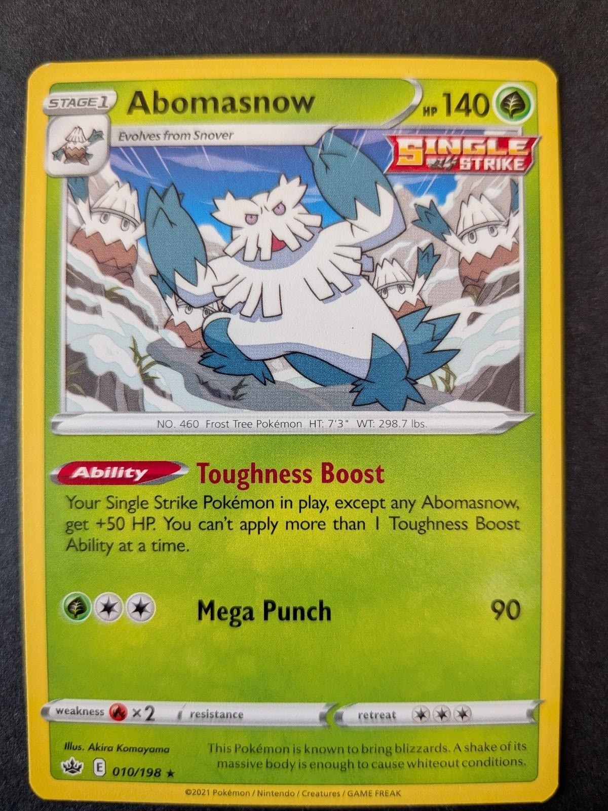 Abomasnow 010/198 Rare Chilling Reign Pokemon Lightly Played