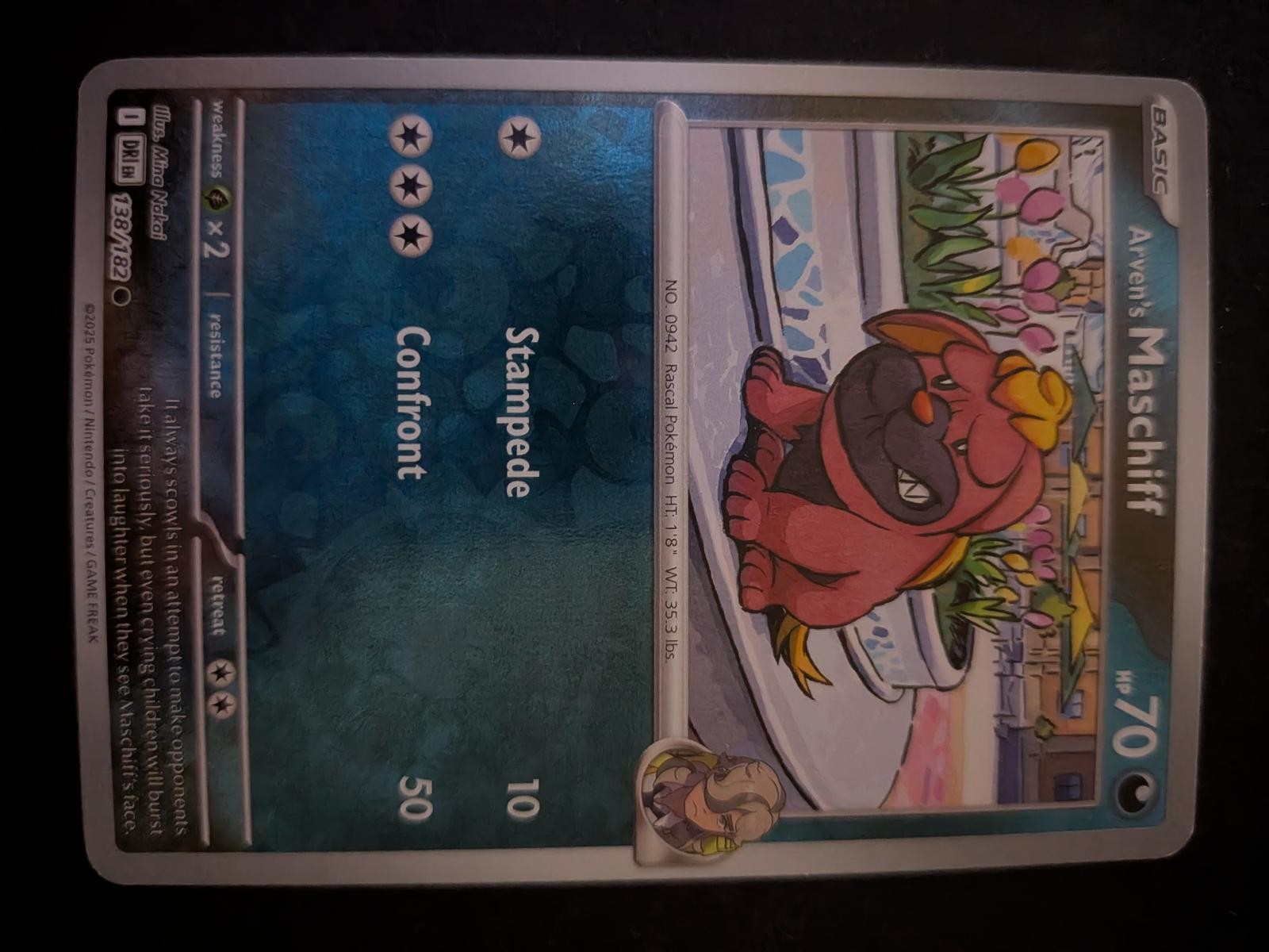 Arven's Maschiff 138/182 Common Destined Rivals Pokemon Near Mint