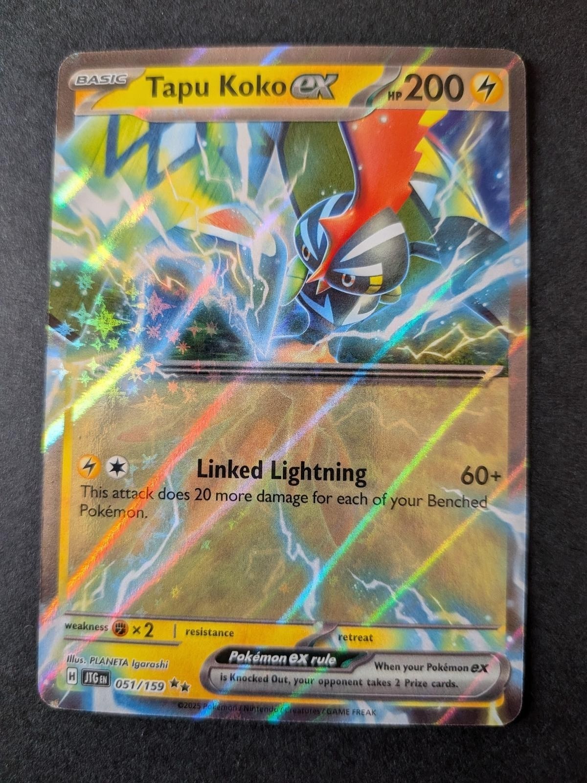 Tapu Koko ex 051/159 Double Rare Journey Together Pokemon Holo
