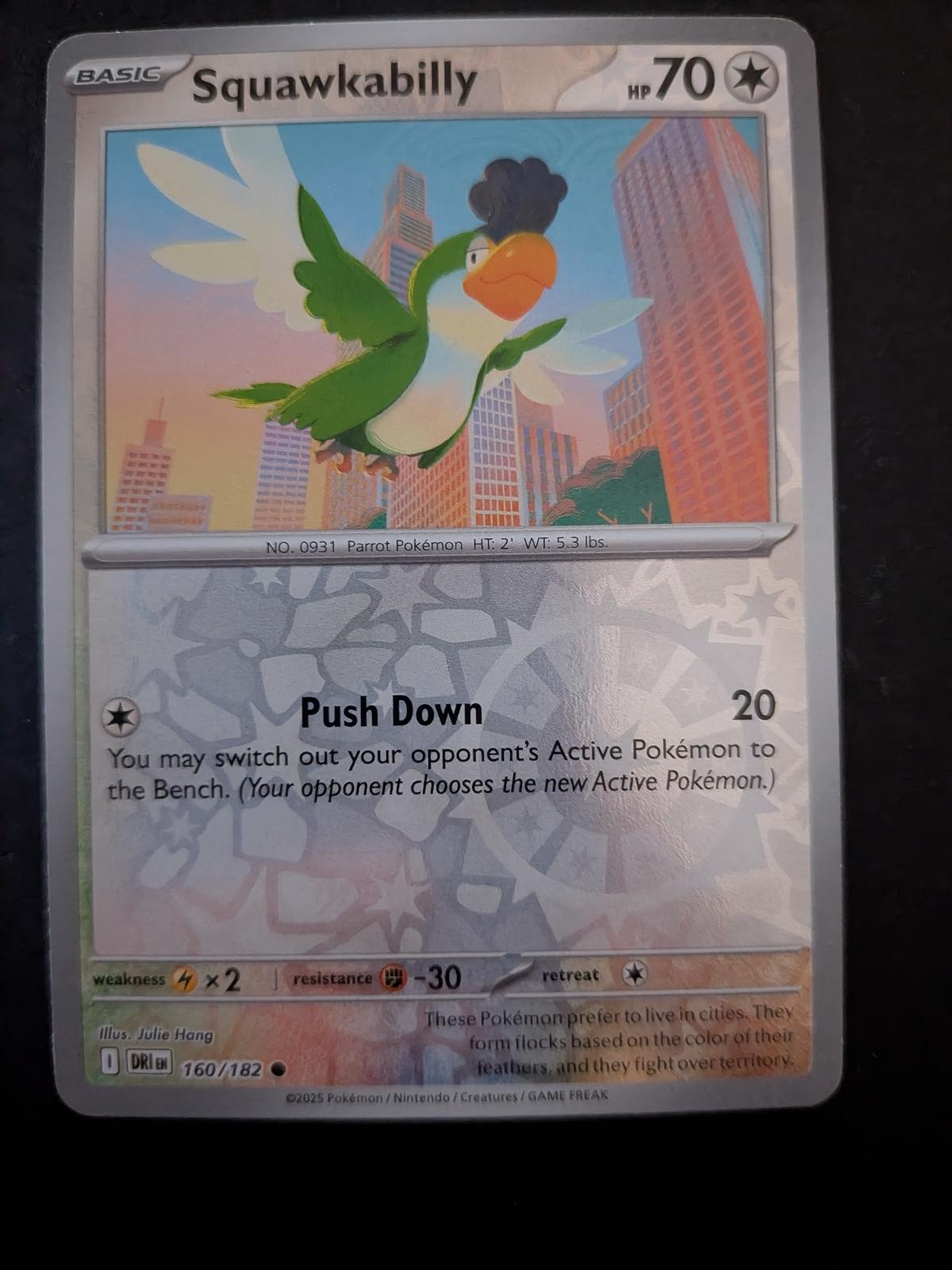 Squawkabilly 160/182 Common Destined Rivals Pokemon Near Mint