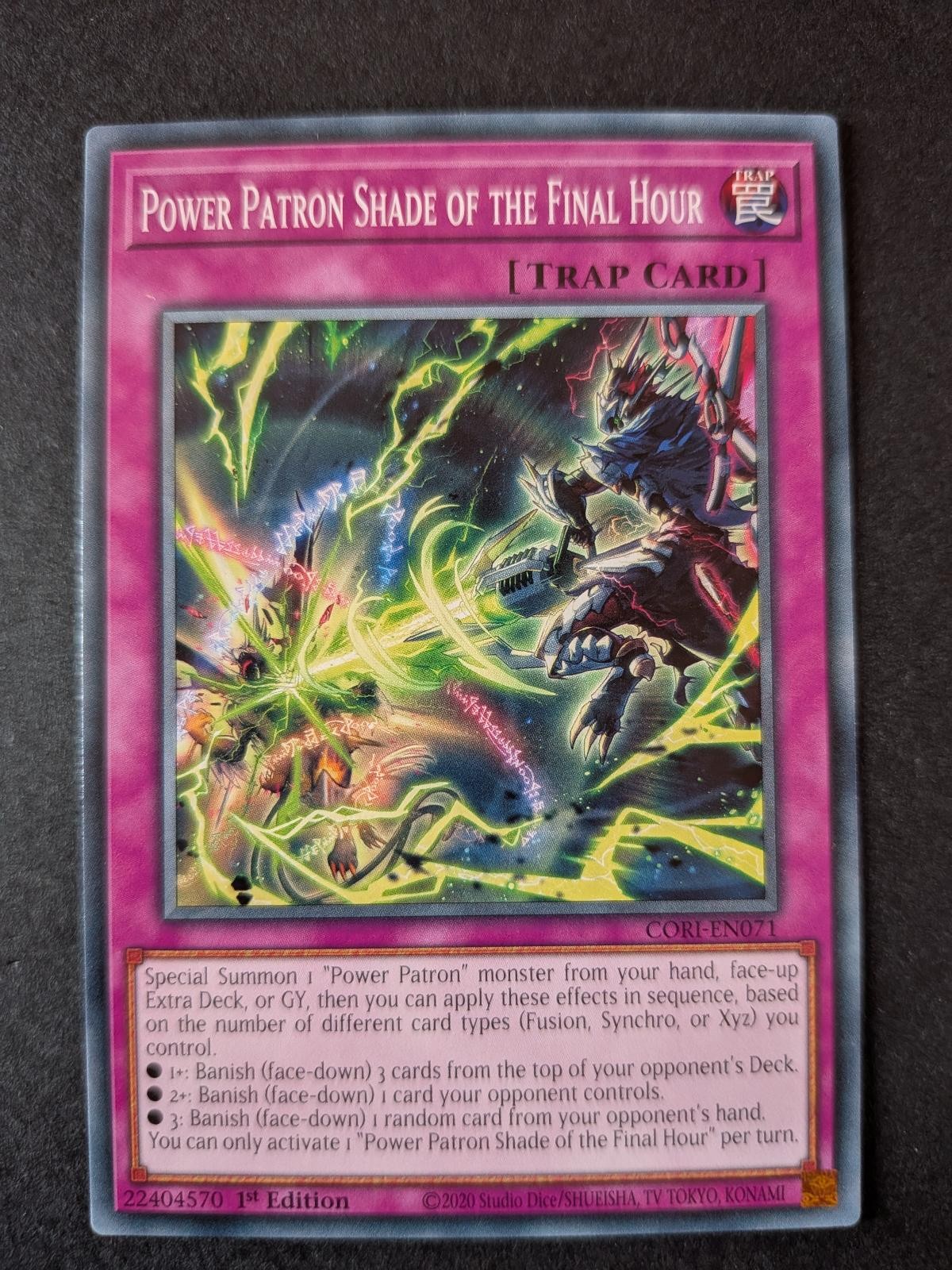 Power Patron Shade of the Final Hour CORI-EN071 Chaos Origins Yu-Gi-Oh