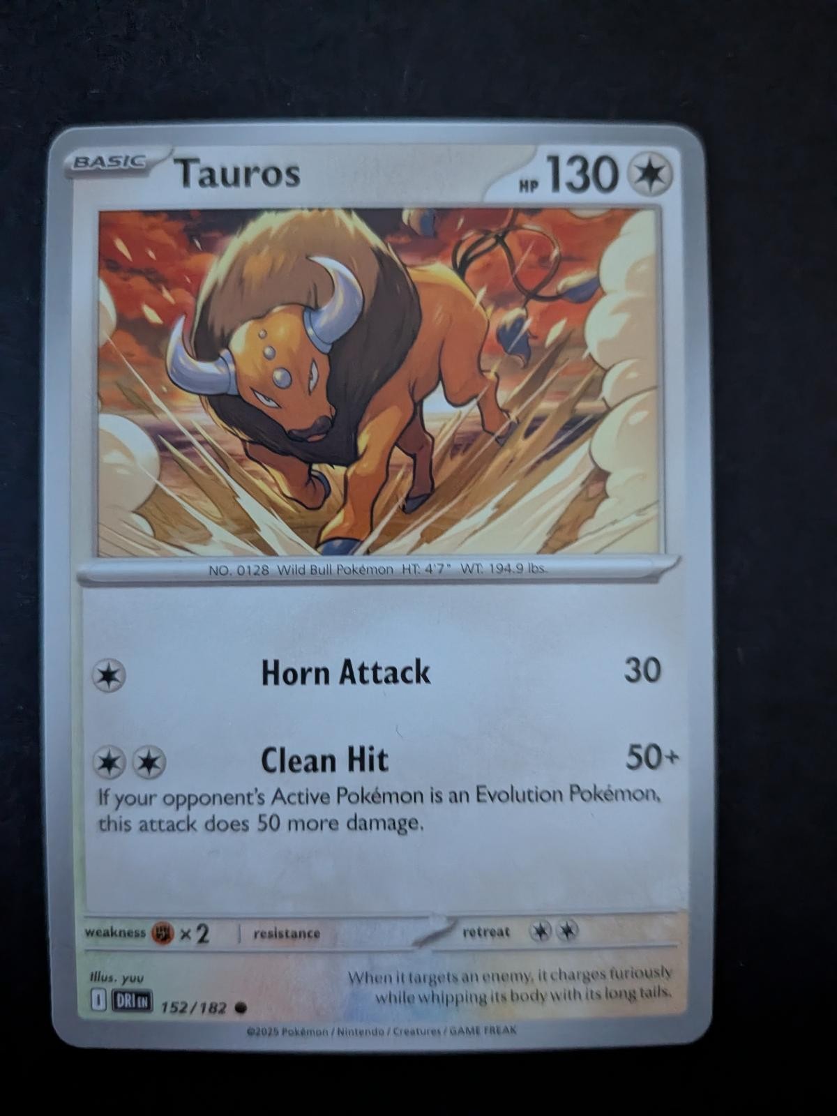 Tauros 152/182 Common Destined Rivals Pokemon Near Mint