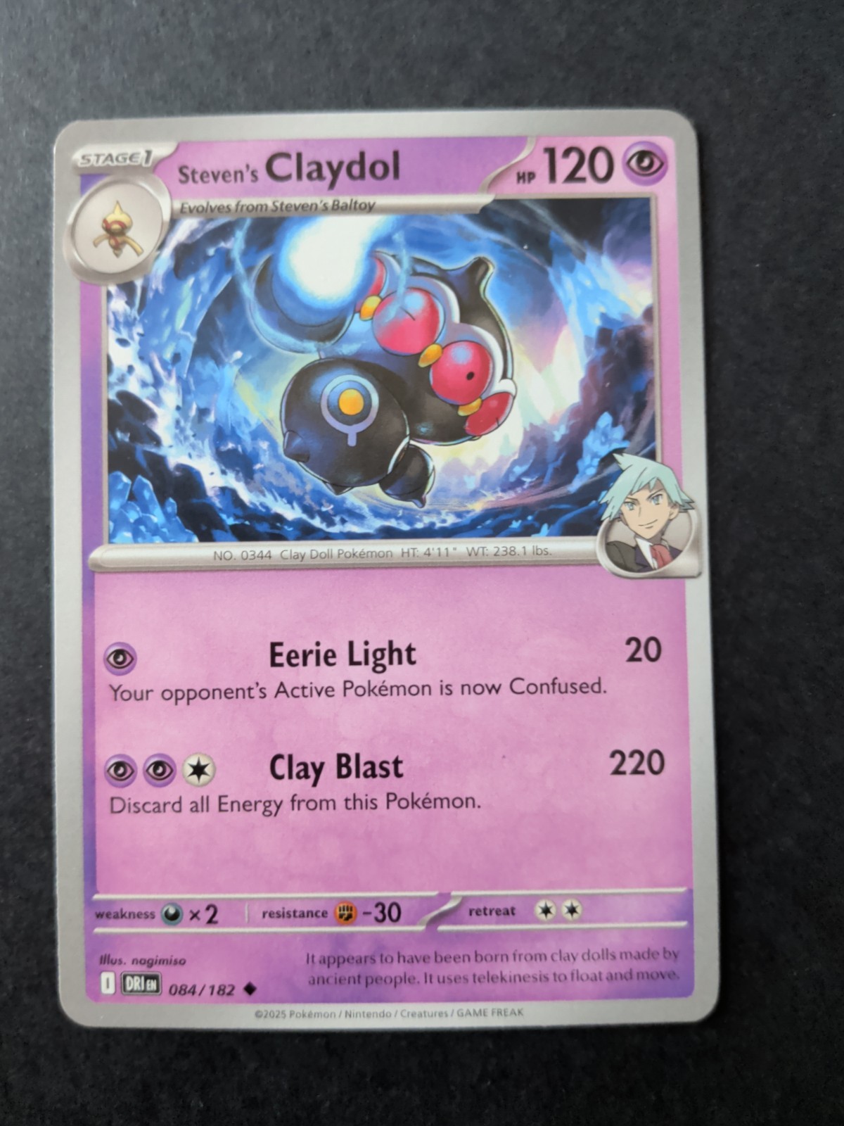 084/182 Steven's Claydol : Uncommon Card :Destined Rivals :Pokemon TCG