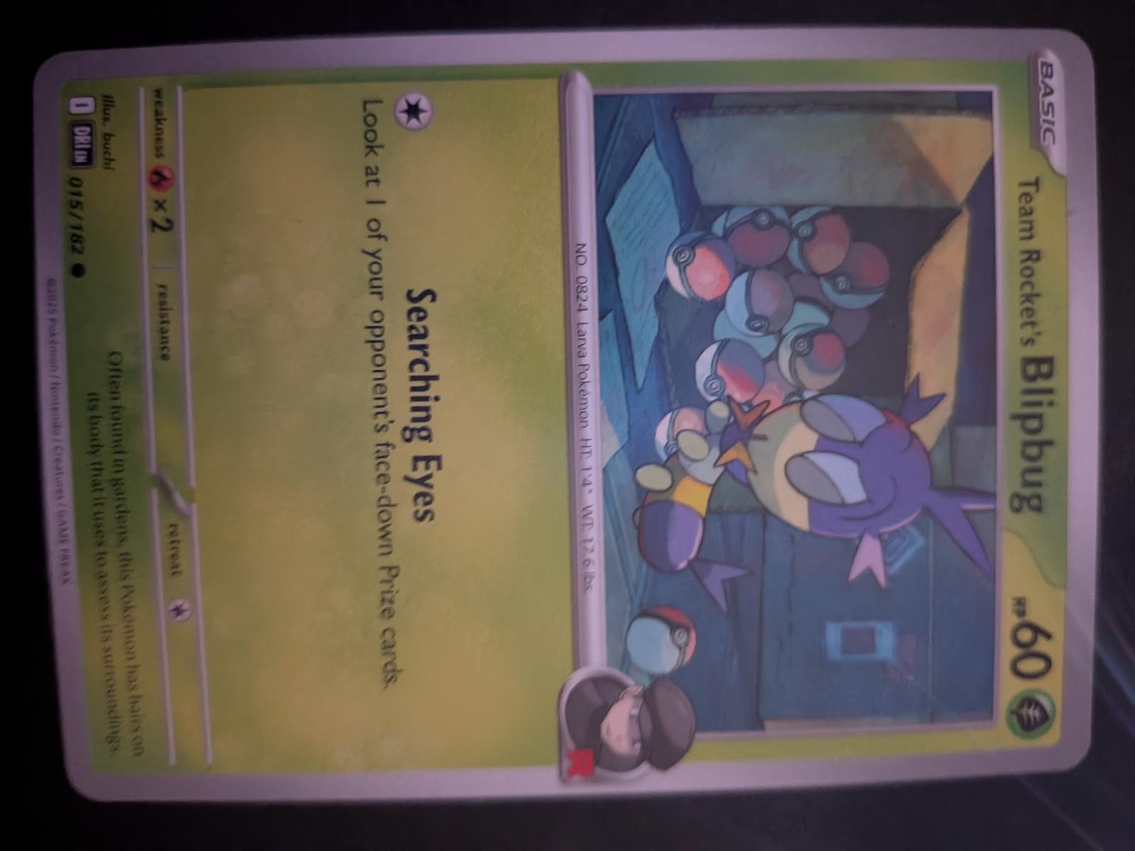 Team Rocket's Blipbug 015/182 Common Destined Rivals Pokemon Near Mint