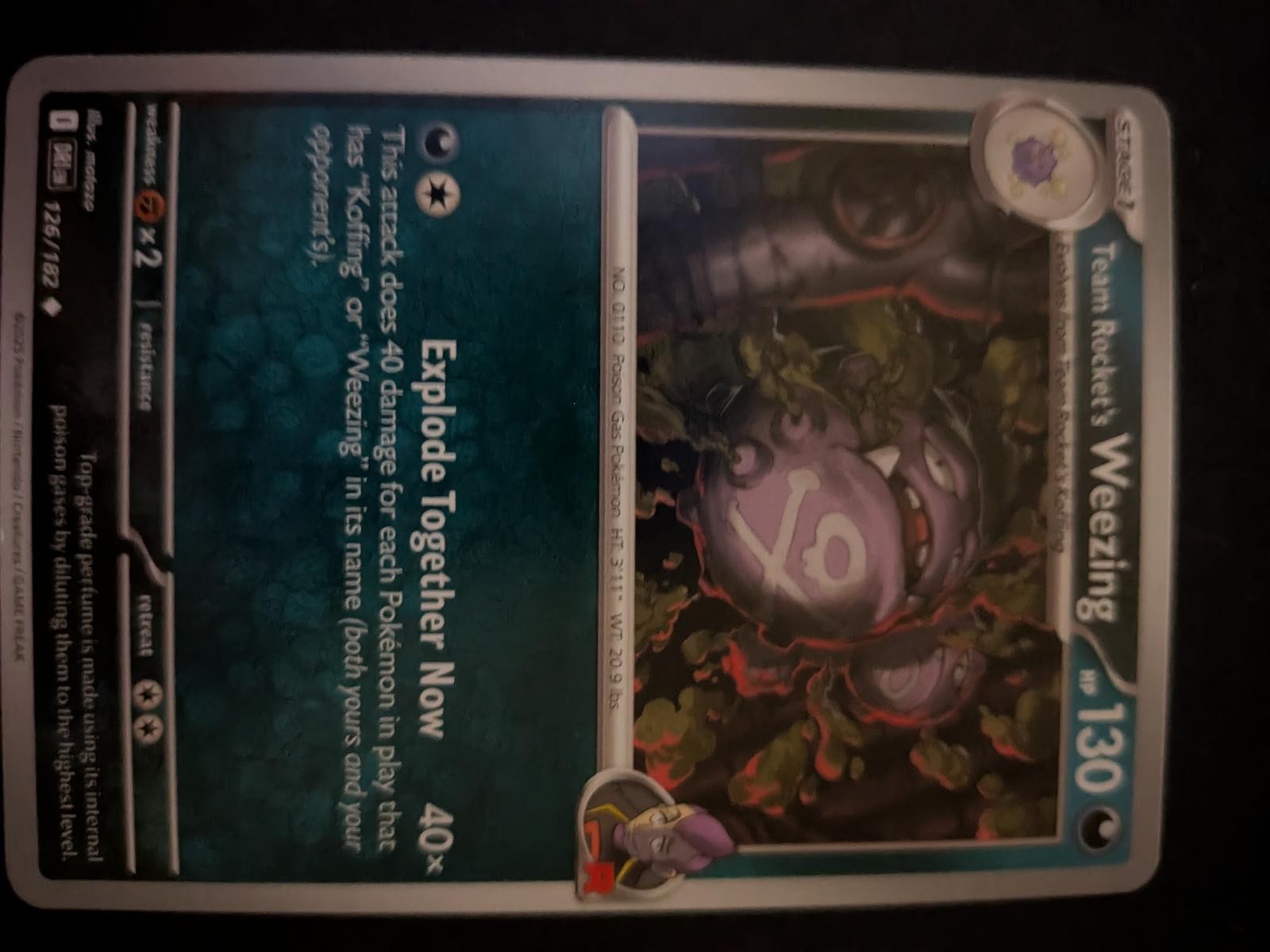Team Rocket's Weezing 126/182