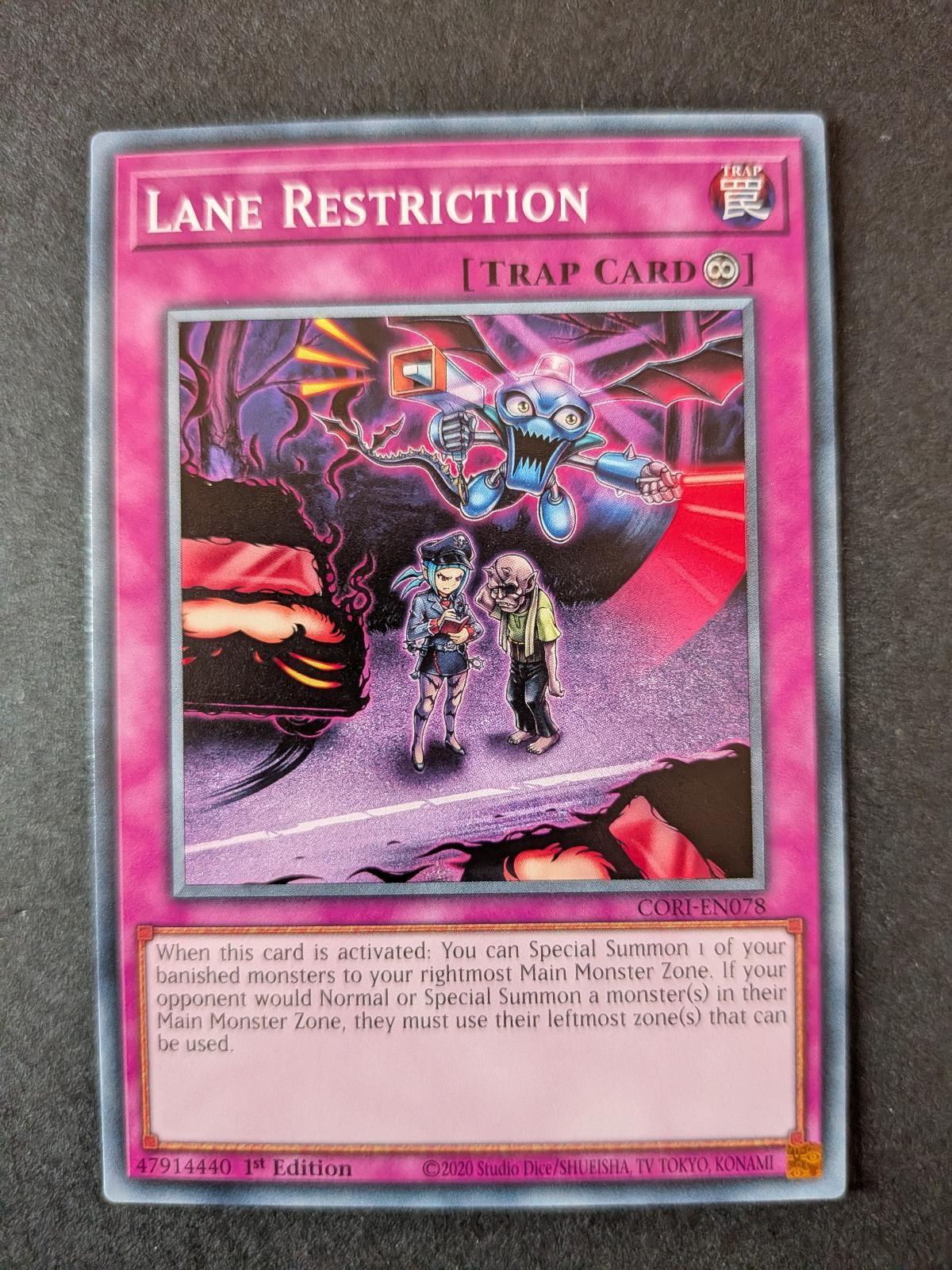 View 2 of Lane Restriction CORI-EN078 Chaos Origins Yu-Gi-Oh