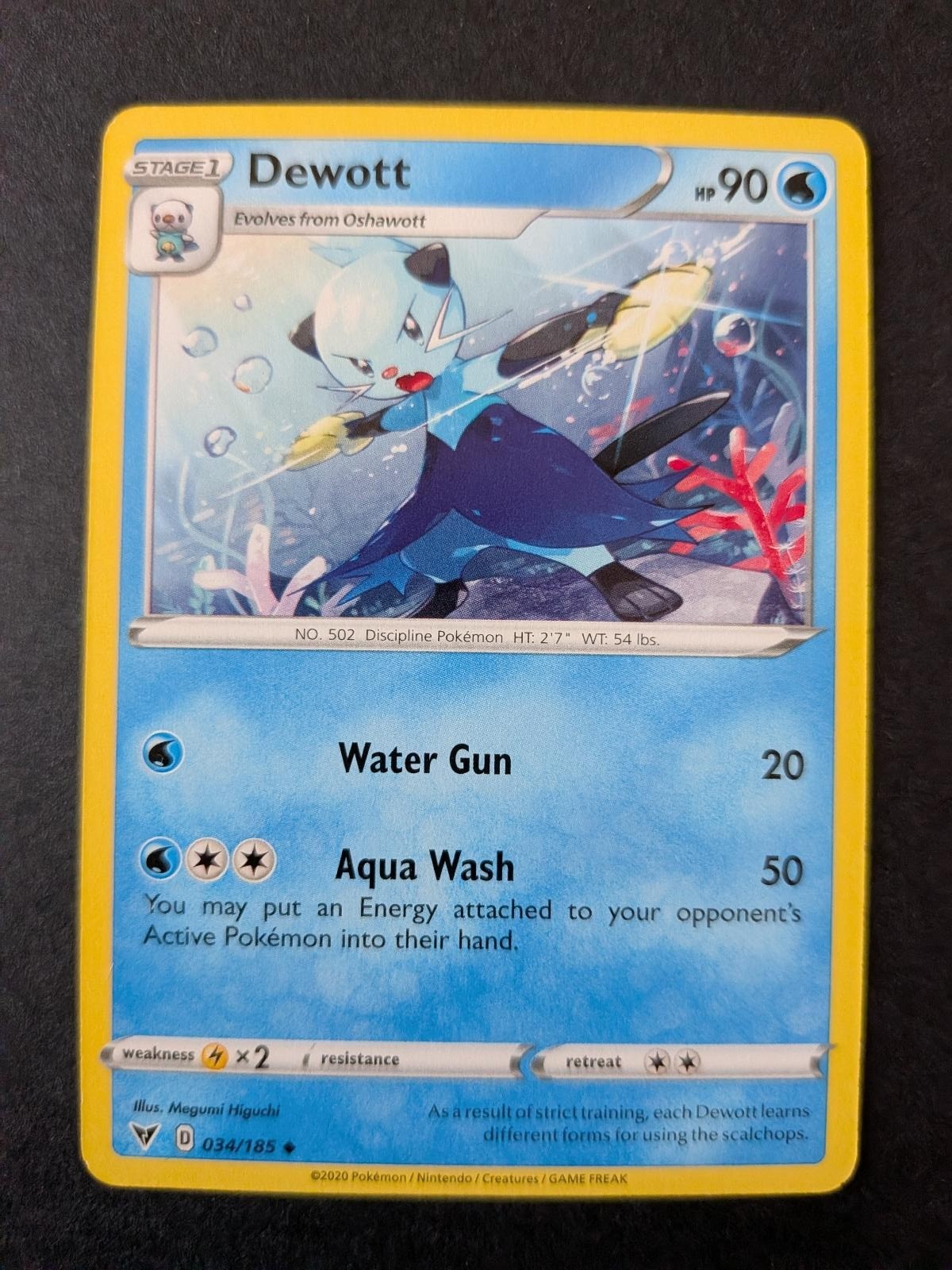Dewott 034/185 Uncommon Vivid Voltage Pokemon Lightly Played