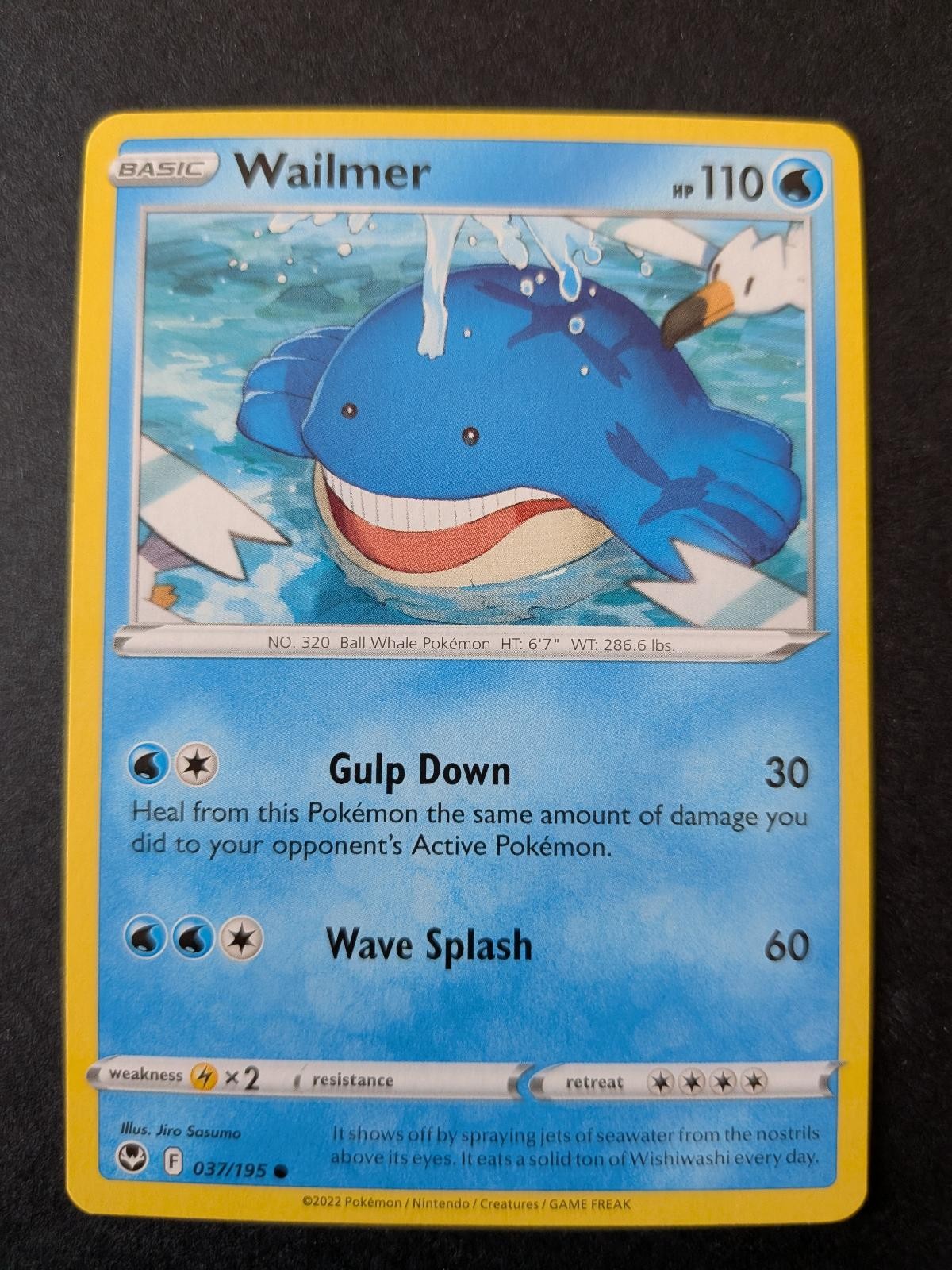 Wailmer 037/195 Common Silver Tempest Pokemon Lightly Played