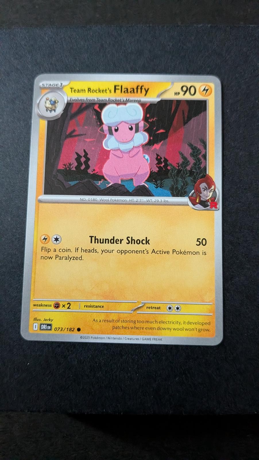 View 2 of Team Rocket's Flaaffy 073/182 Common Destined Rivals Pokemon Near Mint