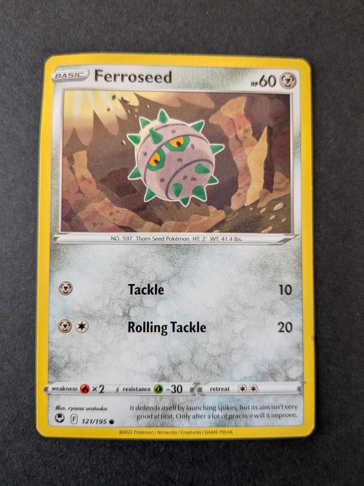 Ferroseed 121/195 Common Silver Tempest Pokemon Lightly Played