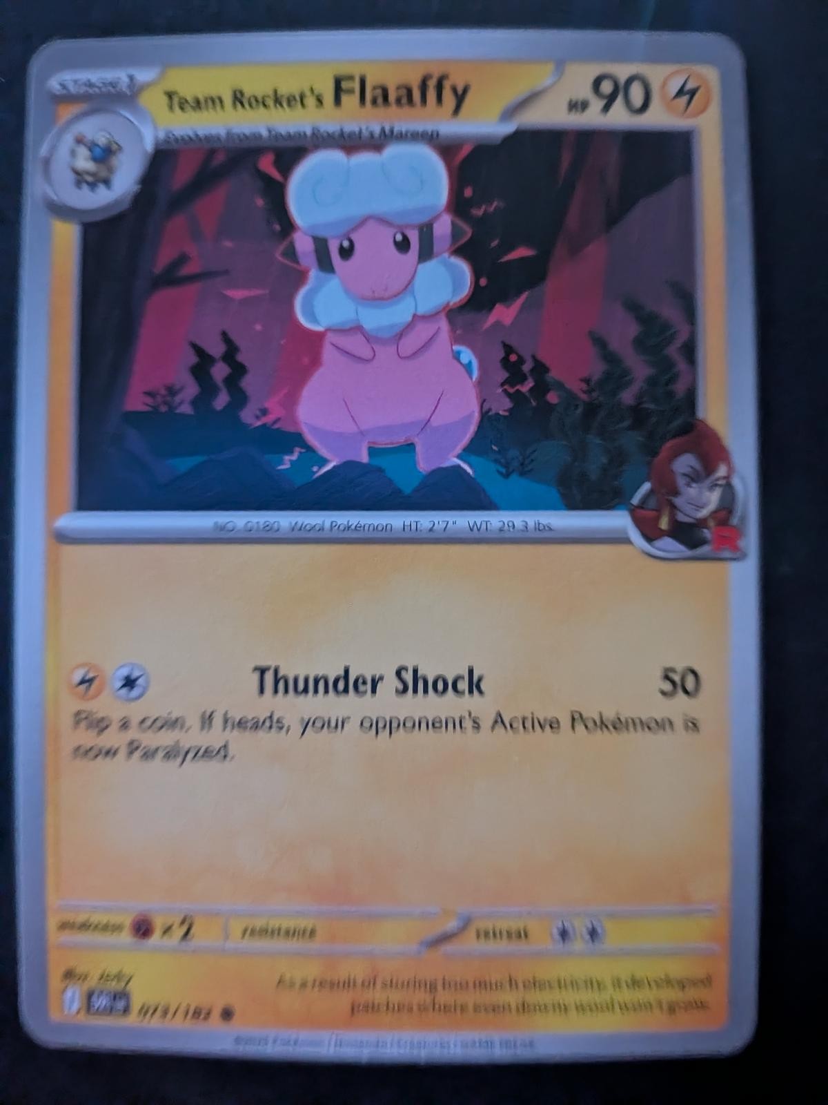 Team Rocket's Flaaffy 073/182 Common Destined Rivals Pokemon Near Mint