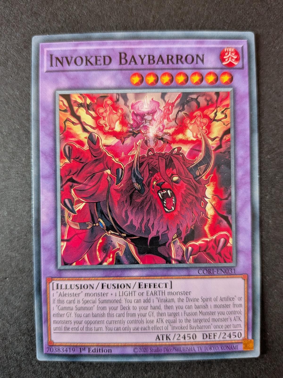 View 2 of Invoked Baybarron CORI-EN031 Chaos Origins Yu-Gi-Oh
