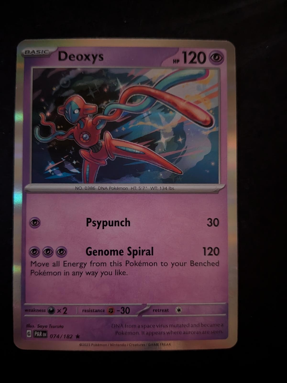 Deoxys 074/182 Rare Paradox Rift Holo