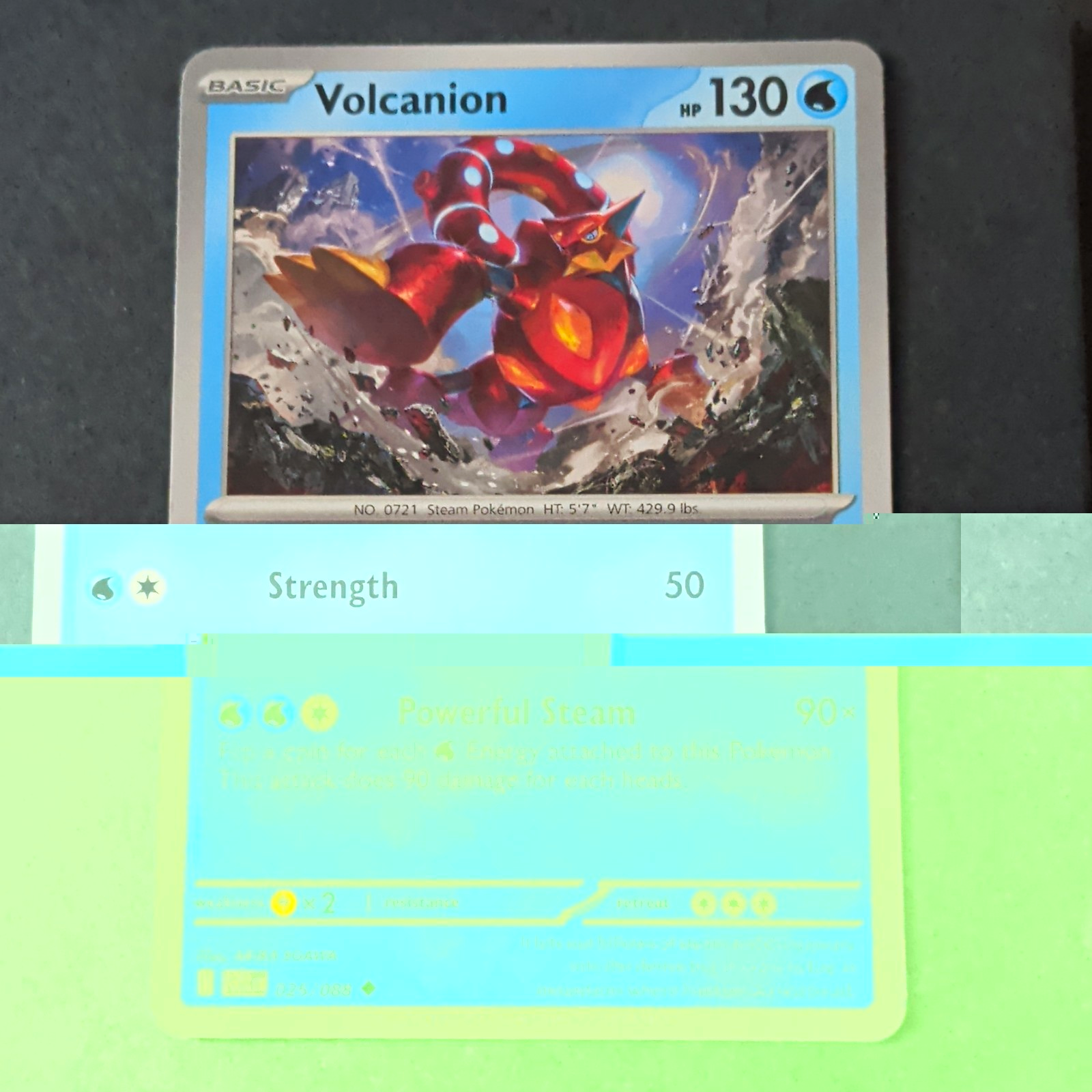 Pokémon TCG Volcanion Basic Reverse Holo Rare EN 2016 025/088 130HP Strength